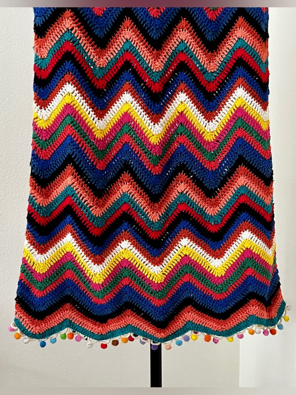 FARM Rio Multicolor Crochet Zigzag Midi Skirt - Picture 10 of 16